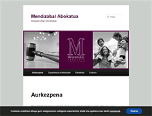 Tablet Screenshot of mendizabalabokatua.com
